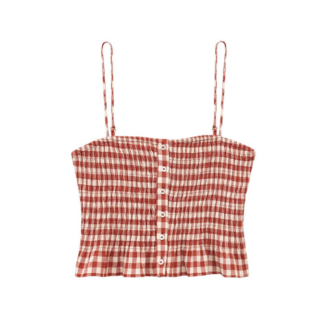 Gingham Plaid Camisole Top