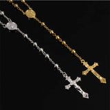 6MM Vermeil Gold Bead Rosary Necklace