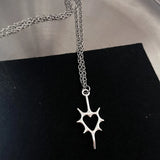 Solid Steel Charm Necklaces
