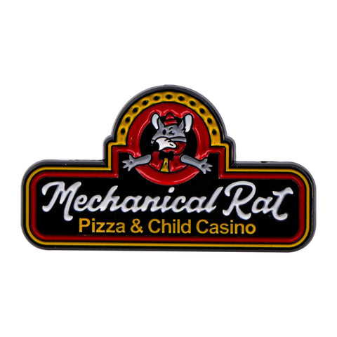 Mechanical Rat Pizza Child Casino Pin