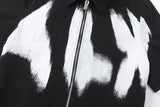 Oversized Zip Up Bowling Shirt