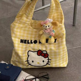 Hello Kitty Oversized Cotton Canvas Tote