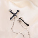 Cross Chain Earring