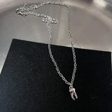 Solid Steel Charm Necklaces