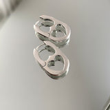 Double Heart Bottle Cap Earrings