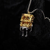 Dead SpongeBob Skeleton Necklace