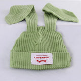 Handmade Long Rabbit Ear Wool Beanie