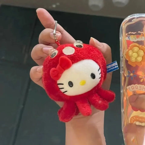Hello Octopus Kitty Keychain