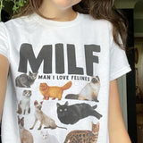 MILF Man I Love Felines Tee