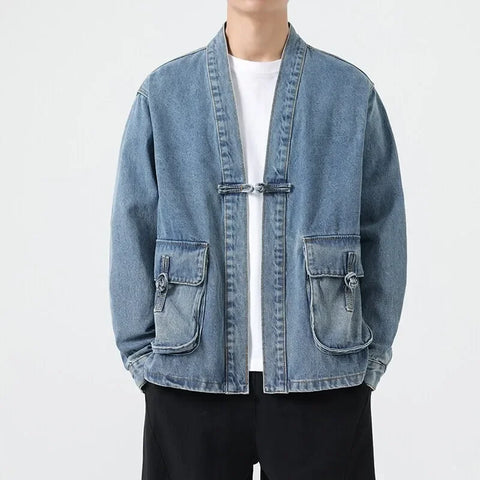 Denim Cotton Kimono Jacket
