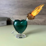 Glass Heart Bottle Cig Holder