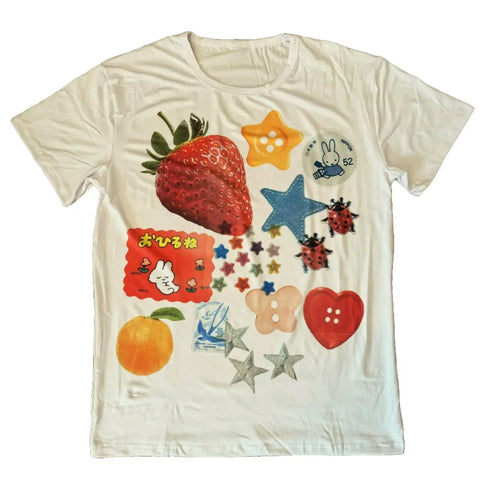 Star Button Vintage Tee