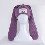 Handmade Long Rabbit Ear Wool Beanie