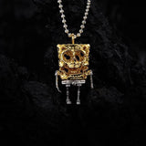 Dead SpongeBob Skeleton Necklace