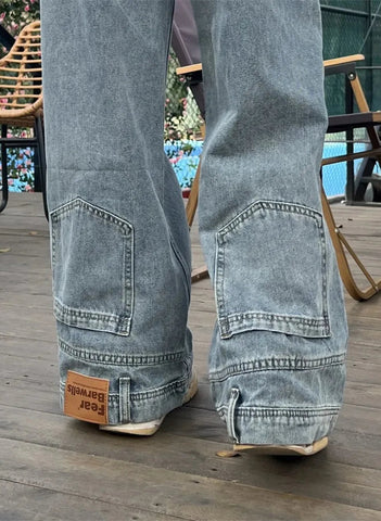 Retro Baggy Reversed High Waisted Jeans