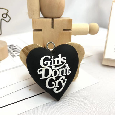 Girls Don't Cry Heart Keychain