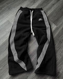 Wide Leg Striped Sweatpants