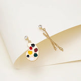 925 Silver Brush And Painting Earrings