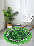 Rick And Morty Green Portal Tufted Rug