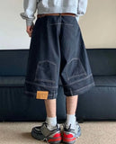 Inverted Upside Down Denim Jorts