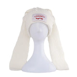 Handmade Long Rabbit Ear Wool Beanie