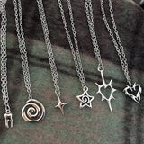 Solid Steel Charm Necklaces