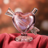 Glass Heart Bottle Cig Holder