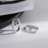 Stainless Steel Hollow Heart Hoop Earrings