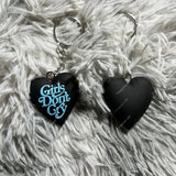 Girls Don't Cry Heart Keychain