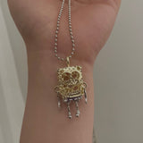 Dead SpongeBob Skeleton Necklace