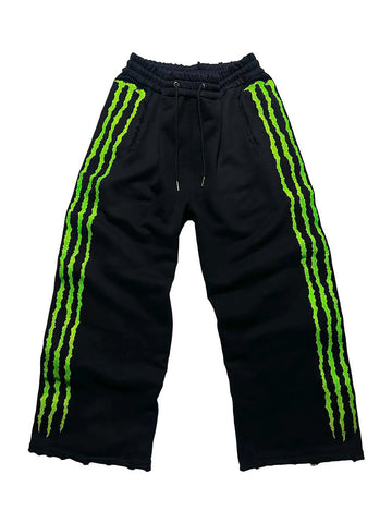 Monster Energy Embroidered Striped Track Pants