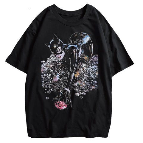 Oversized Bat Woman Tee