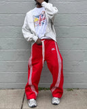 Wide Leg Striped Sweatpants