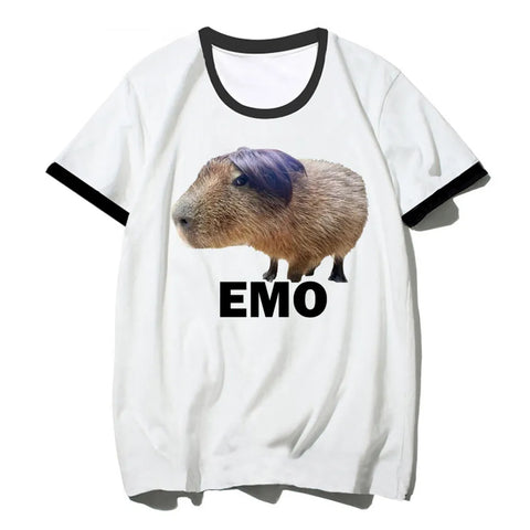 Emo Capybara Baseball Tee