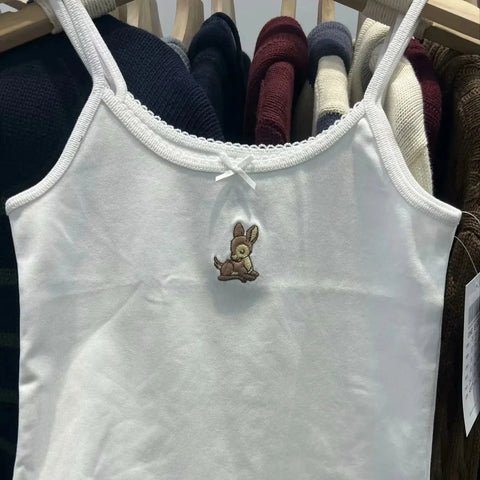 Bambi Embroidered Camisole Tank Top