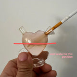 Glass Heart Bottle Cig Holder