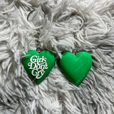 Girls Don't Cry Heart Keychain