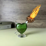 Glass Heart Bottle Cig Holder