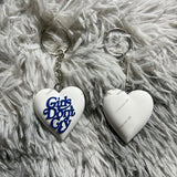 Girls Don't Cry Heart Keychain
