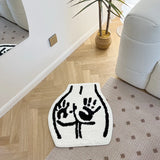 Hand Print Butt Handmade Rug
