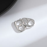 Double Heart Bottle Cap Earrings