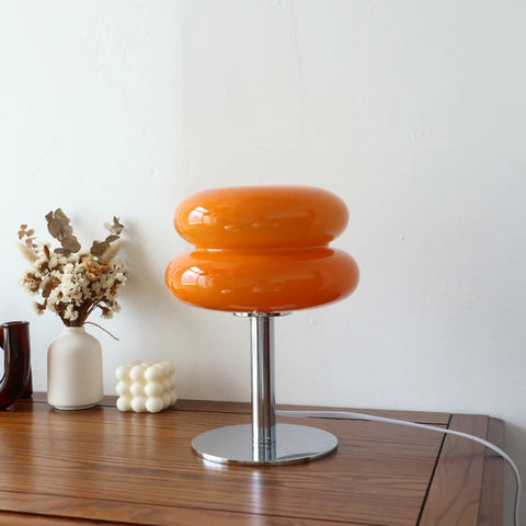 Trichromatic Dimming Glass Table Lamp