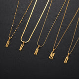Slim Old English Necklace