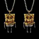 Dead SpongeBob Skeleton Necklace
