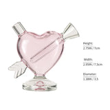 Glass Heart Bottle Cig Holder