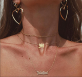 Old English Single Letter Choker (Customizable)