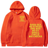 Good Sex No Stress One Boo No Ex Small Circle Big Checks Hoodie
