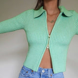 Ribbed Zip Up Sweater