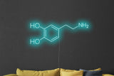 Molecule of Dopamine Neon Light
