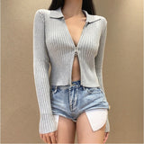 Ribbed Zip Up Sweater